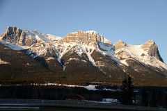 16A Mount Lawrence Grassi, Miner-s Peak, Ha Ling Peak From Trans Canada Highway At Canmore In Winter Just After Sunrise